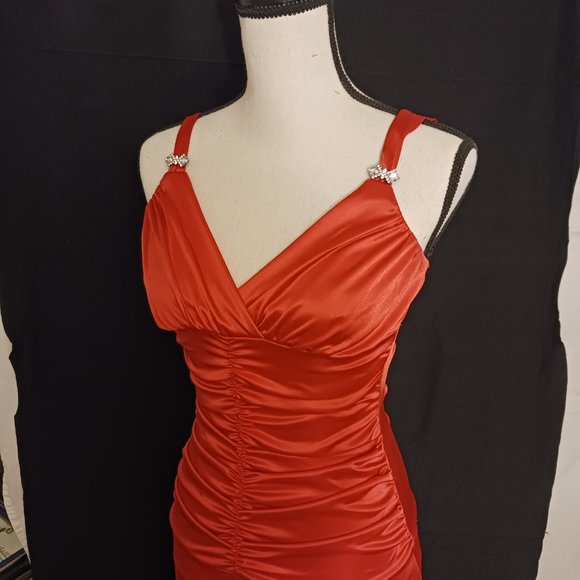 TABOO Womens Dress size Small Orange Long Maxi - Picture 3 of 8